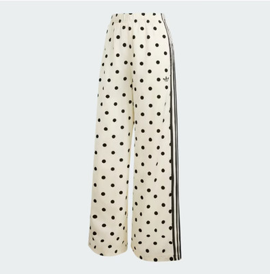 ウォーキング・ランニングウェア  Satin Polka Dot Wide Leg Pants M Adidas Women Satin Polka Dot Wide Leg Pants Off White Asian Size