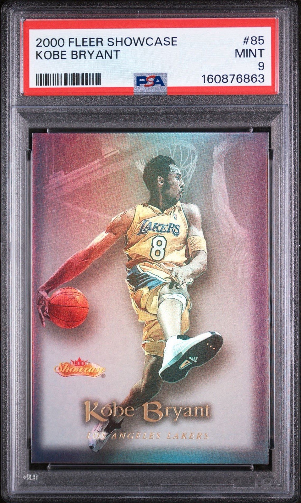 Kobe Bryant #85 Basketball Cards 2000 Fleer Showcase trading card — raw and PSA graded price guide