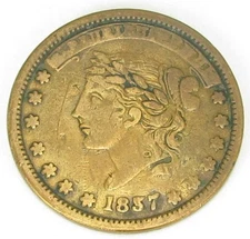 Hard Times Token Not One Cent, HT 46R, Very Fine- (damaged), #322