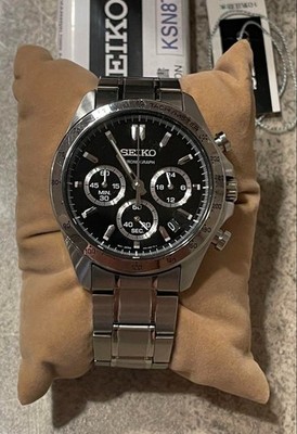 SEIKO クロノグラフ 腕時計 クォーツ SBTR013 ブラック Used品 SEIKO Chronograph SBTR013 Stainless Steel Quartz Men's Watch