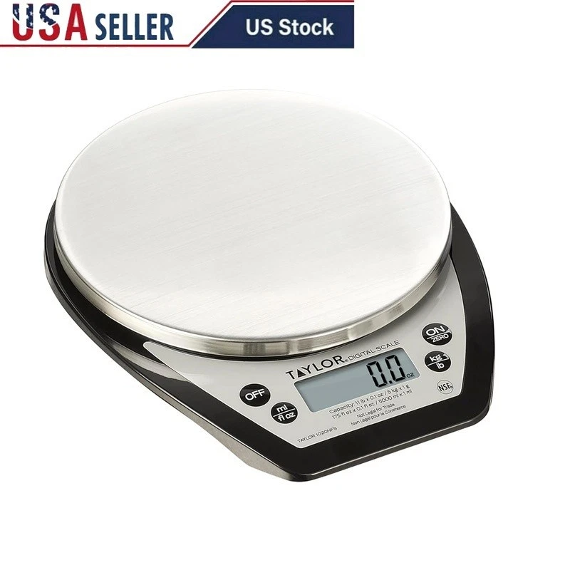 Compact Digital Kitchen Scale 11lb Tare Function LCD Display NSF Certified New