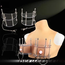 BDSM Breast Clamps Breast Restraint Transparent PC Clamp Teasing Breast Clips