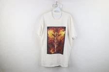 Vintage 90s Y2K Streetwear Mens XL Fantasy Dragon Sword Fire Flames T-Shirt