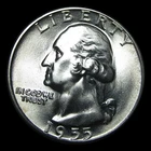 1955 Silver Washington Quarter Dollar ---- Gem BU+ Stunning Coin ---- #PP723