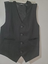 Vittorino childs black stripped formal vest,buttons,pockets,M,very lightly used.