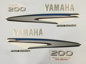 Yamaha 350 Four Stroke Die Cut Decals Outboard Engine Graphics Motor 350hp SLVR