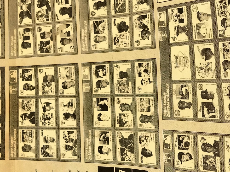 *ERROR RARO* Hoja de estampillas postales All-Stars 1988 MLB Granada con sello PETE ROSE Foto 3 de 4