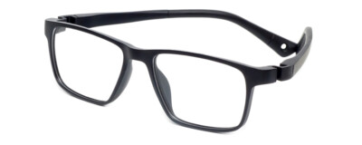 Cruiser KIDS 032-C1 Unisex Square Blue Light Filter Eyeglasses Matte Black 47 mm