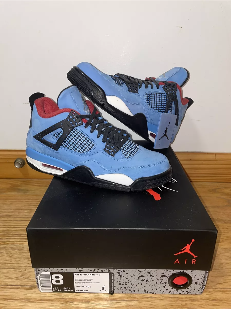 Nike Air Jordan 4 Retro Travis Scott Cactus Jack Blue 308497-406