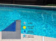 Space Age Swimming Pool Solar Heating Blanket Cover - (Choose Pool Size)