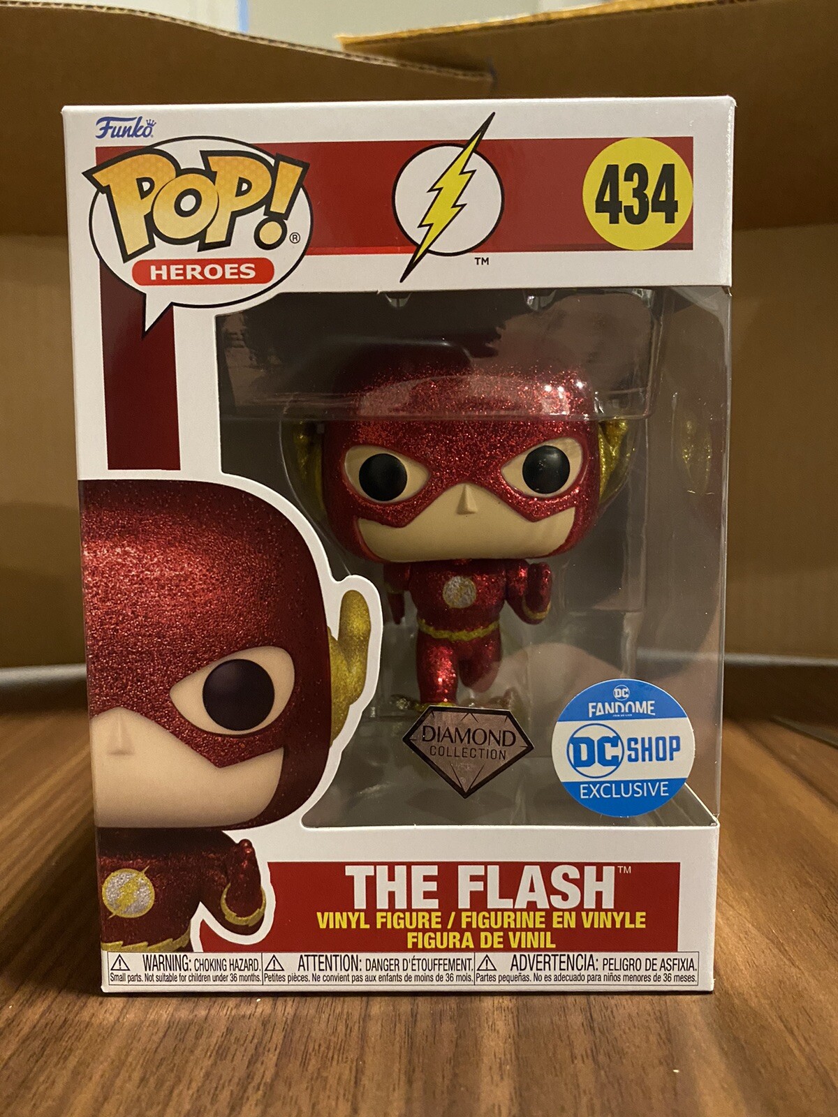 Funko Pop! Heroes #434 The Flash Glitter Diamond Collection Exclusivo De La Tienda De Dc