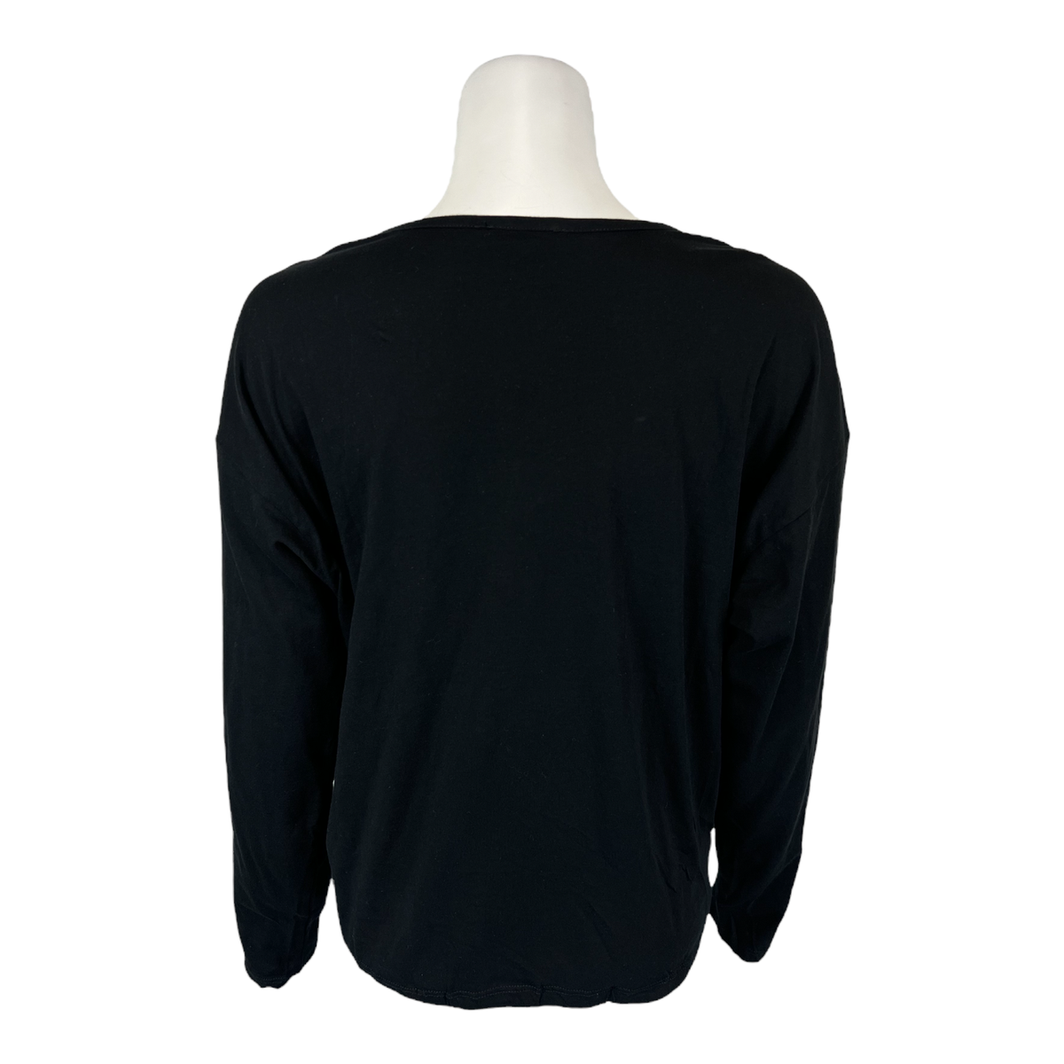 NYDJ Forever Comfort V-Neck Drawstring Tee with Long-Sleeves