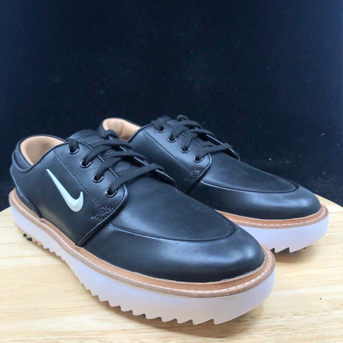 レア　NIKE JANOSKI G NIKE ジャノスキーG ゴルフスパイク Nike Janoski G Tour Leather Golf Shoe Cleat Black Gum Tan BV8070