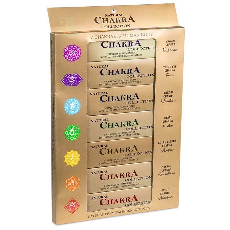 Natural Chakra gift set Collection. Premium Incense Sticks 7 Chakras