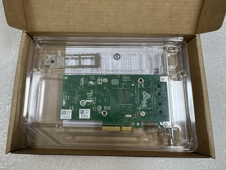 DELL Intel X550-T2 2port 10Gb Ethernet PCIe Network Adapter 4V7G2 HWWN FKHKC - Image 2 of 4