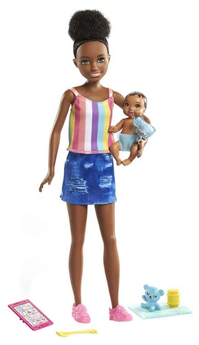 NEU OFFIZIELLER BARBIE SKIPPER BABYSITTER INKL. PUPPEN UND ZUBEHÖR