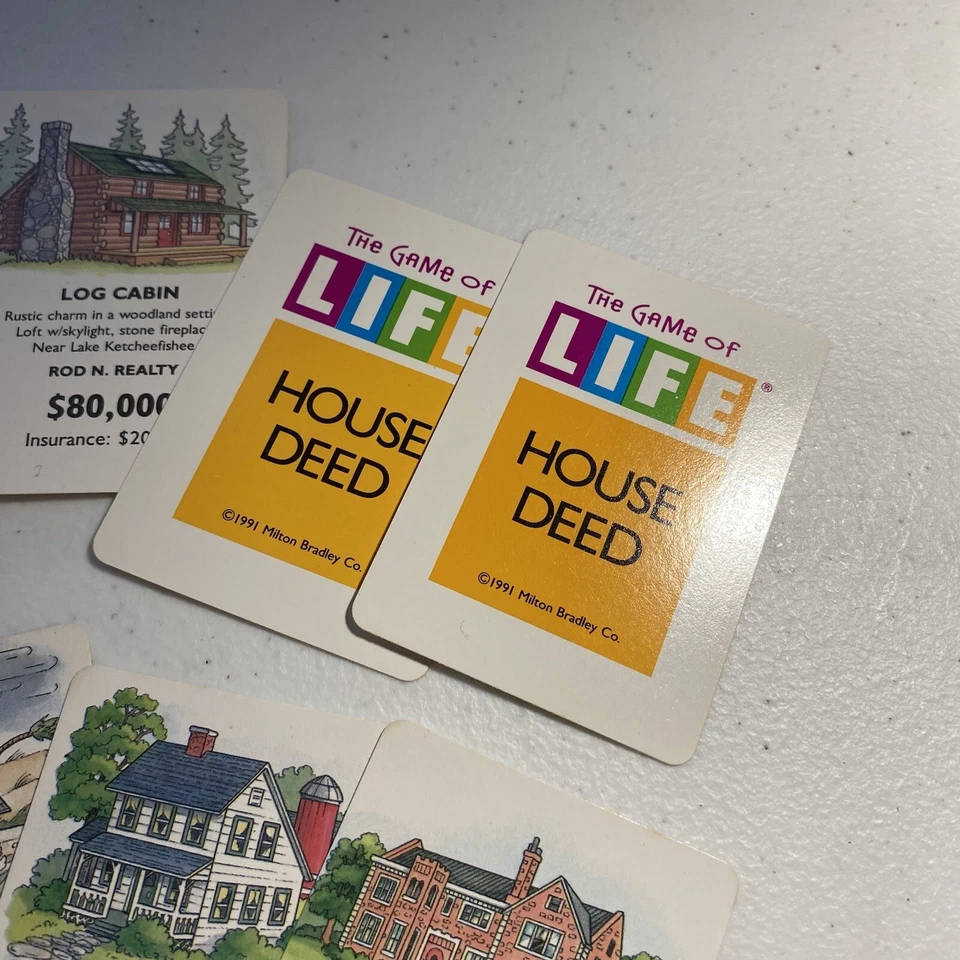 Vintage Milton Bradley The Game of Life House Deed Set Replacement Pcs 1991 Ed. - Image 3 of 4