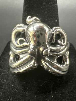 Neuzustand Sterling Silber Oktopus Ring 925 Größe 10