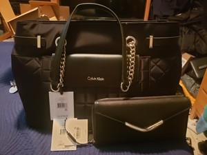 calvin klein purse and wallet set