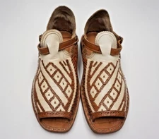 HUARACHES COMBINADOS DIAGONALES Y ROMBOS COLOR BROWN CLEAR RETRO ACME - MRM72