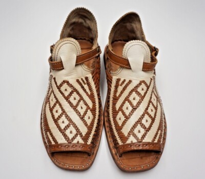 HUARACHES COMBINADOS DIAGONALES Y ROMBOS COLOR BROWN CLEAR RETRO ACME - MRM72
