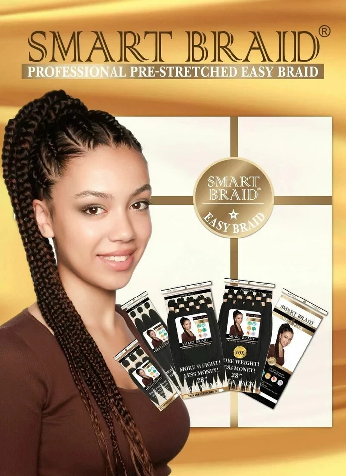 EZ 10 IN A PACK 28" X-Pression Ultra Braid Pre-Stretched Braiding Hair Extension