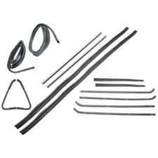 Sweep Belt & Glass Run Window Door Seal Kit & Vent 14 Pc Kit 64-66 Chevy GMC