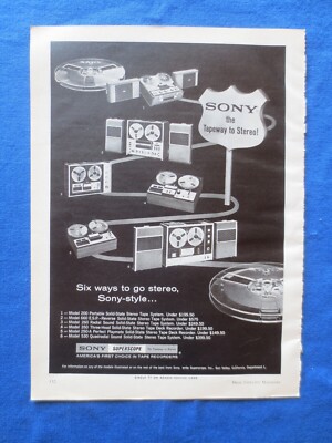 Sony 530 250-A 350 260 660 200 Magazine Ad High Fidelity Mag Feb 1967 Original