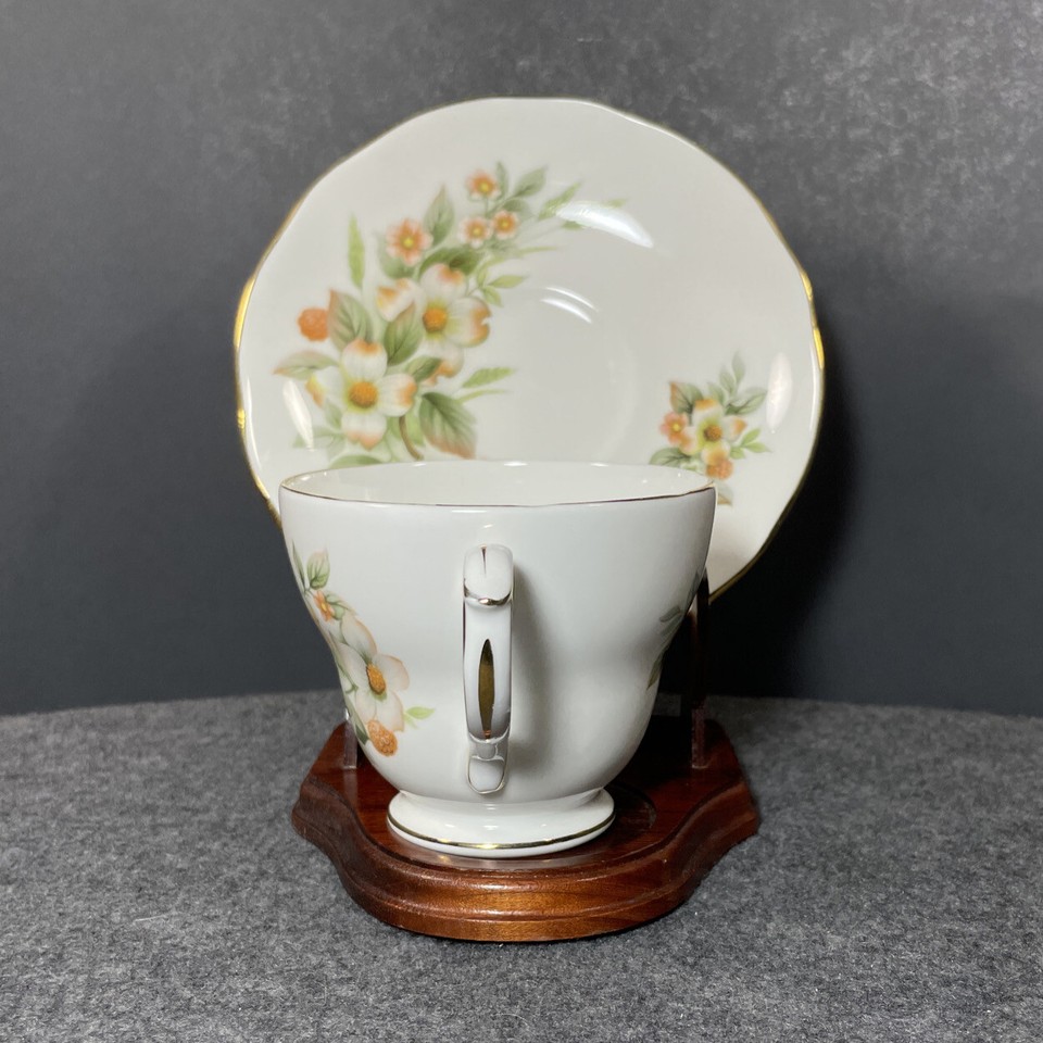 Duchess Fine Bone China Dogwood Tea Cup and Saucer Made in England 397 Gold Trim eBay