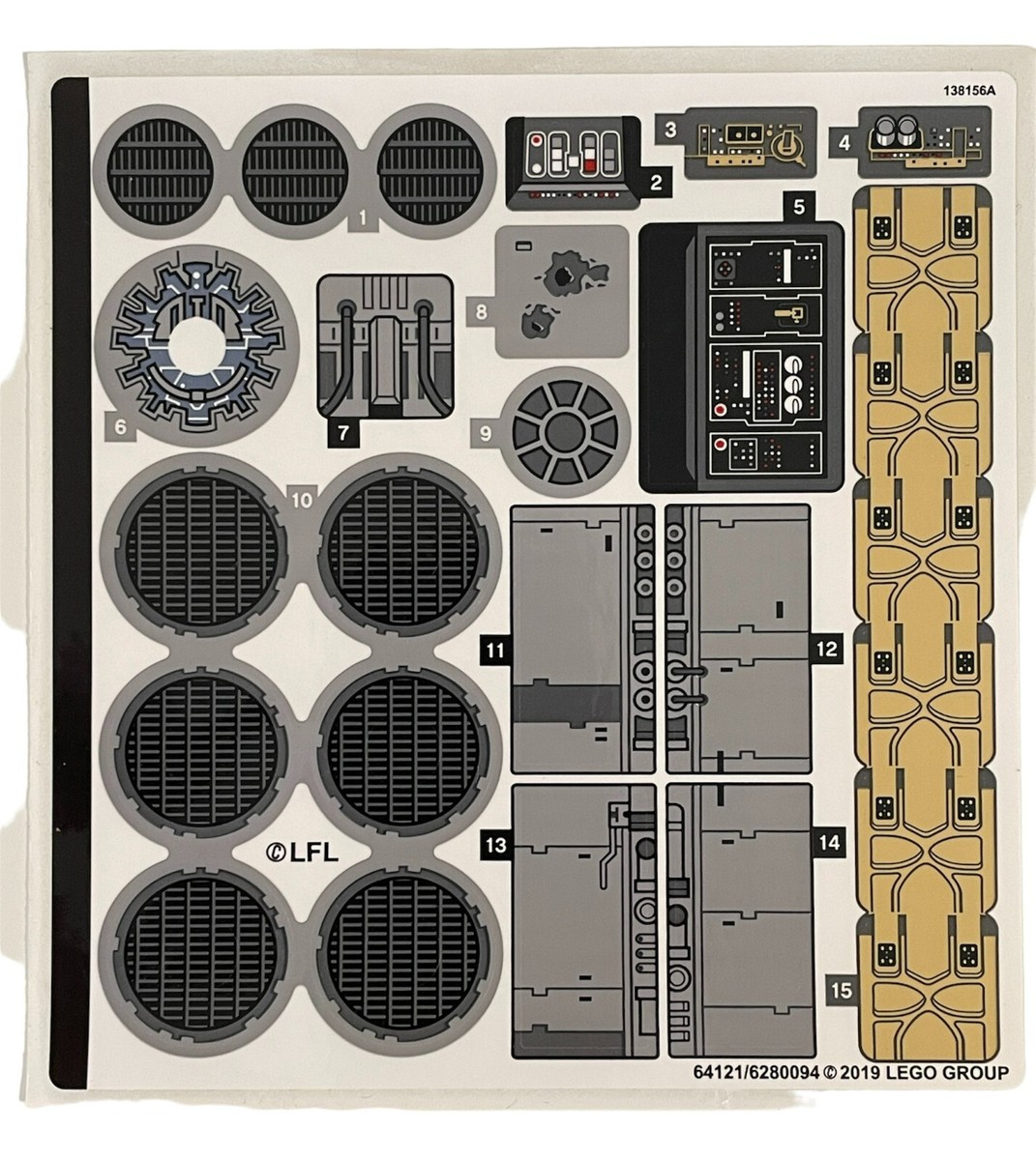 NEW LEGO | Sticker Sheet for Set 75257 - (64121/6280094