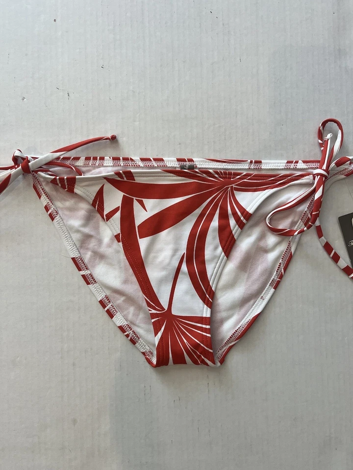 Tommy Bahama *Nuevo con etiquetas Parte inferior de bikini Pacific Palm String rojo para mujer talla pequeña Foto 2 de 4