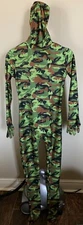 Adult CAMOUFLAGE Morphsuits COSTUME M Full Body Suit + Head 1pc MEDIUM Camo
