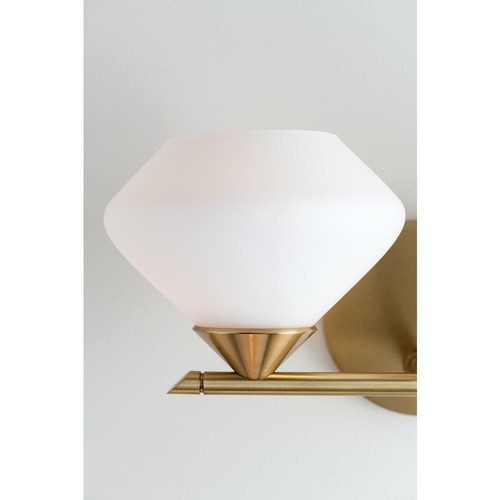 Mitzi by Hudson Valley Lighting Ryan 2-Light Aged Brass Bath Light - Picture 4 of 5