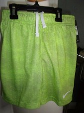 NIKE DRY BOY'S TRAINING SHORTS GREEN/WH MSRP 35