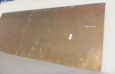 Vintage Brass Door Kickplate Kick Plate Bumper Guard Hardware Antique 29"x12"