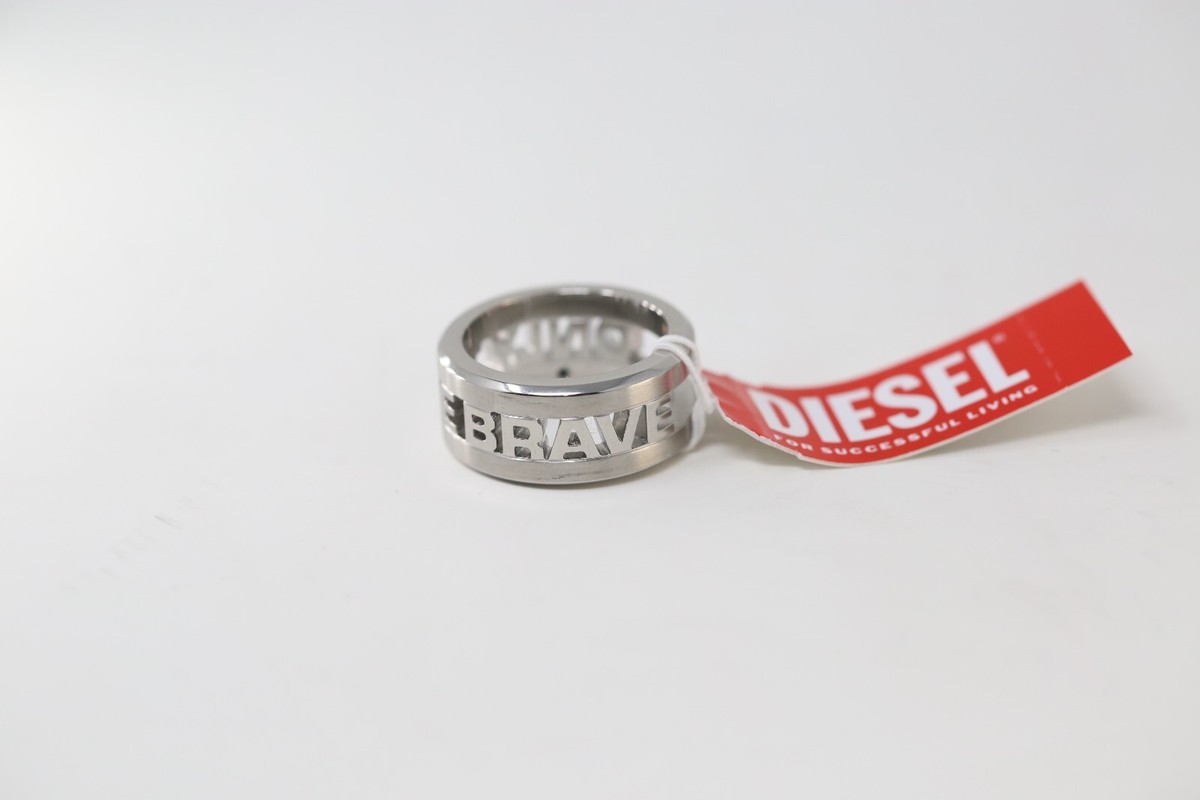 Diesel DX1332040508 Men Only The Brave Stainless Steel Ring Size 
