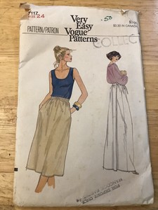 vogue wrap around skirt patterns