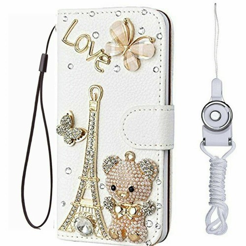 For Apple iPhone 13 series Luxury Bling Diamonds leather Wallet Cases skin Cover - Picture 2 of 28