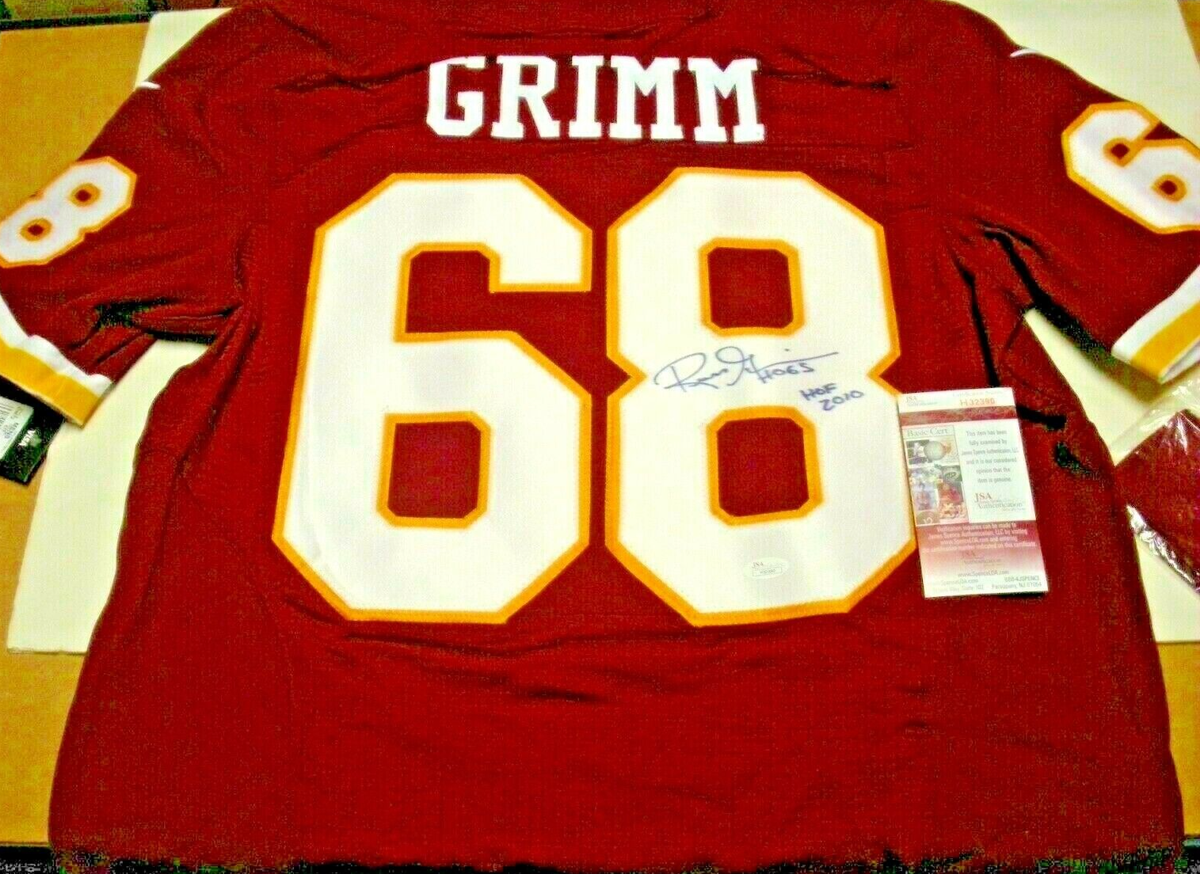 RUSS GRIMM WASHINGTON REDSKINS JSA/COA SIGNED OFFICIAL LICENSED