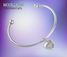 New Heart Bangle Stainless Steel Cremation Memorial Urn Ashes Bracelet