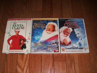 Disney's The Santa Clause trilogy on DVD. 1, 2 & 3. Tim Allen.