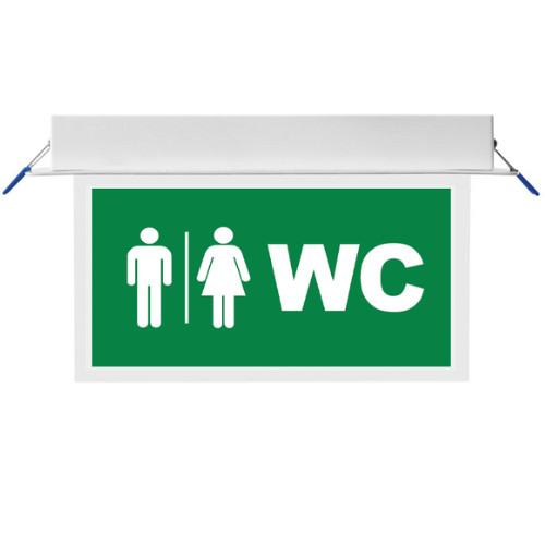Panneau LED encastré WC 3W Blanc IP20 - Spot rond discret pour plafond