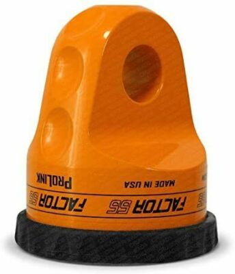 Factor 55 ProLink Shackle Mount w/ Titanium Pin & Rubber Guard 16,000 Lbs-Orange