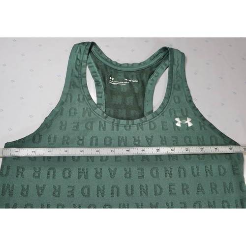 Under Armour Tank Top Racerback Athletic Sleeveless Top Under Armour XS Green - Picture 3 of 6