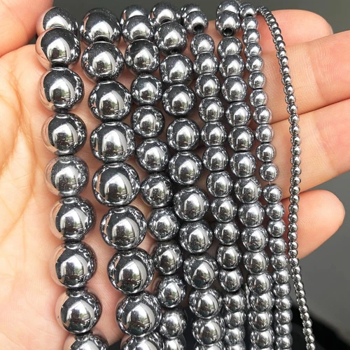 2 3 4 6 8 10 12mm Natural Hematite Faceted Round Loose Bead For Jewelry Making - Picture 42 of 57