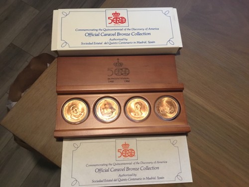 1992 Complete Spain's Official Caravel Bronze Collection-Discovery of America! - Picture 2 of 11