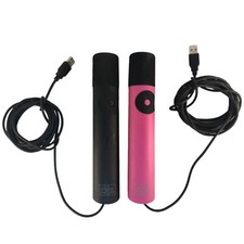 Set of 2 The Singing Machine Microphones-One Pink, One Black