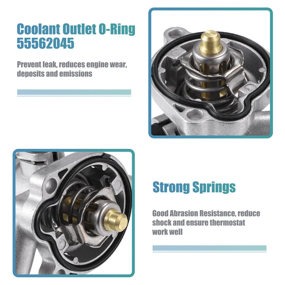 Conjunto de carcasa de termostato de actualización para Buick Encore Chevy Cruze Sonic Trax 1,4 L Foto 4 de 4