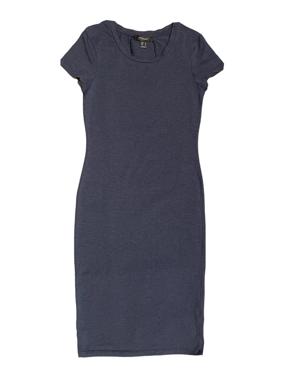 blue primark dress Womens Blue Shirred Seersucker Midi Dress