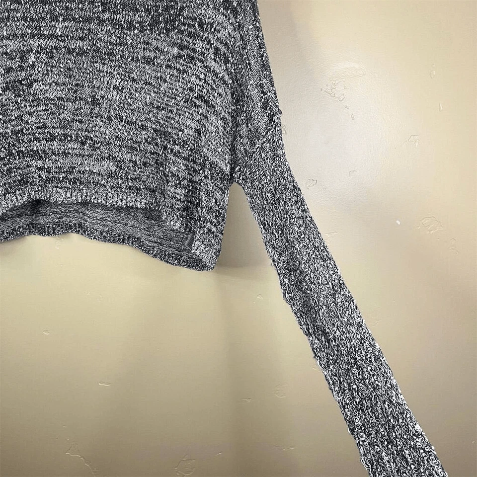 Suéter Pullover Para Mujer Stars Gris Recortado Talla Pequeña Boho Grunge Foto 2 de 4